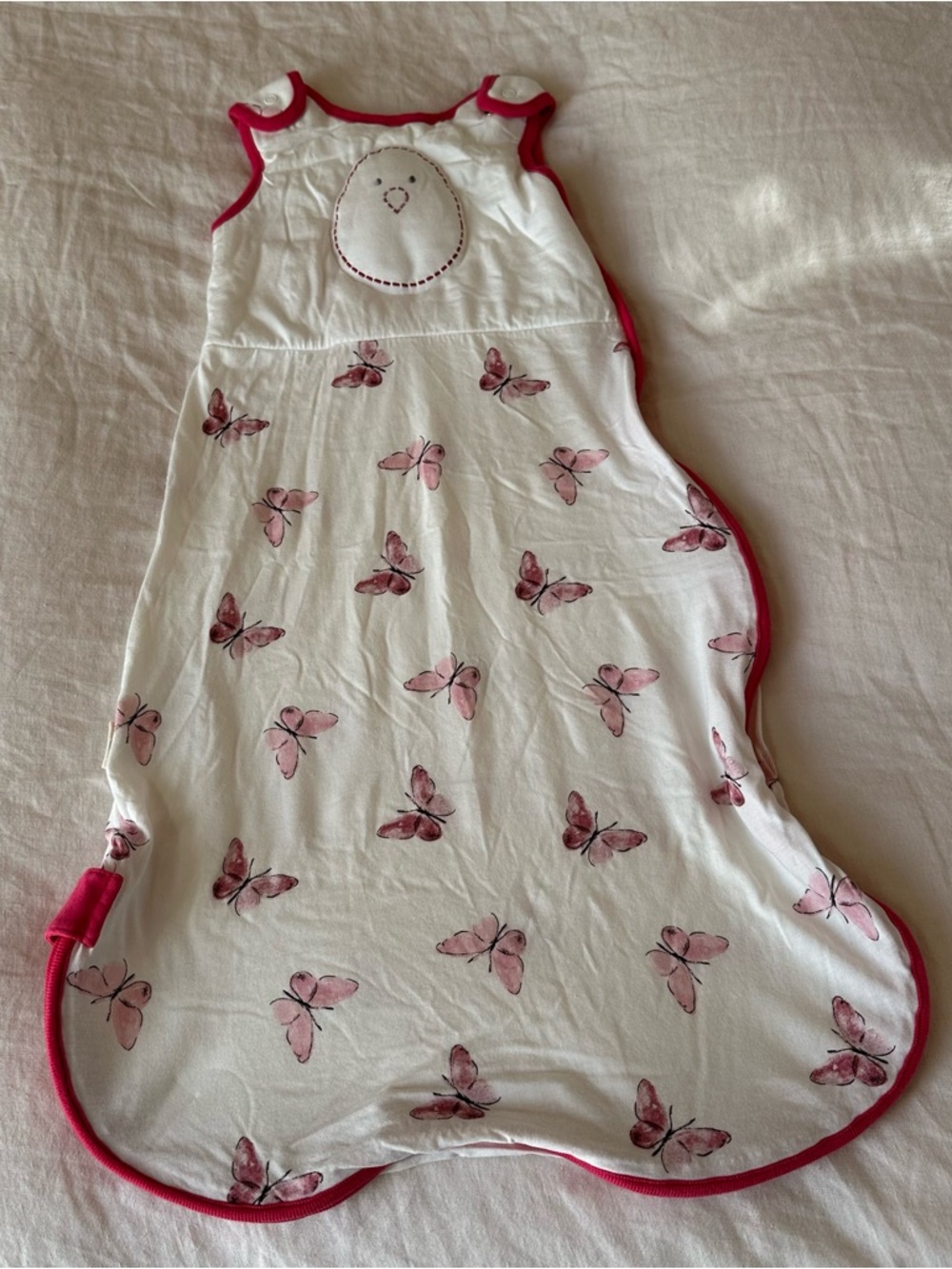 Nested Bean Zen Sack Premier Pink Butterfly Print Size Medium